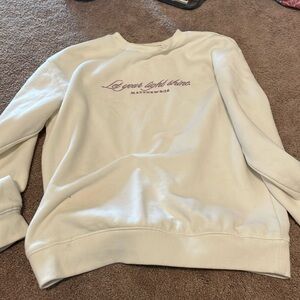 White crew neck, size medium
